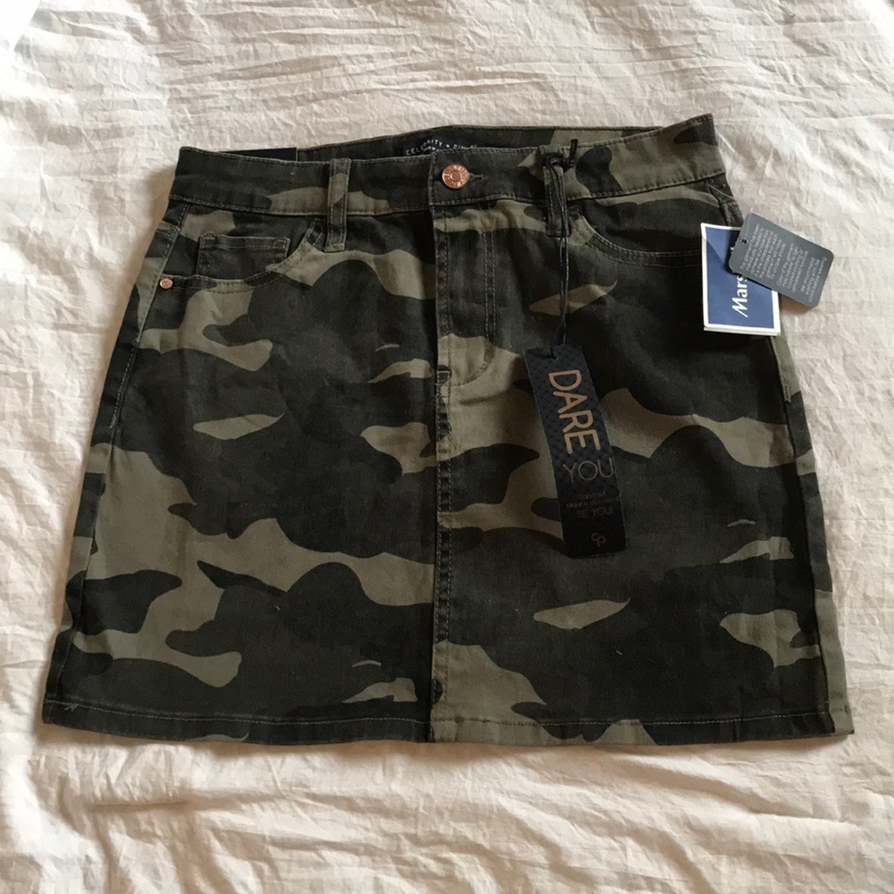 New Camouflage Denim Skirt